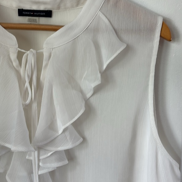 Tommy Hilfiger Sleeveless Ruffled Blouse Sz XL - Picture 4 of 11